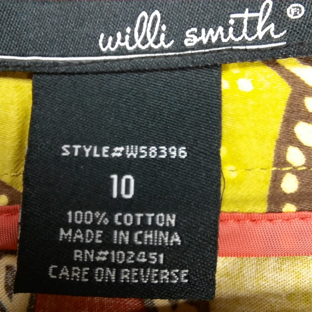 Willi Smith Floral Paisley Cotton Skirt SZ 10 - Picture 4 of 7